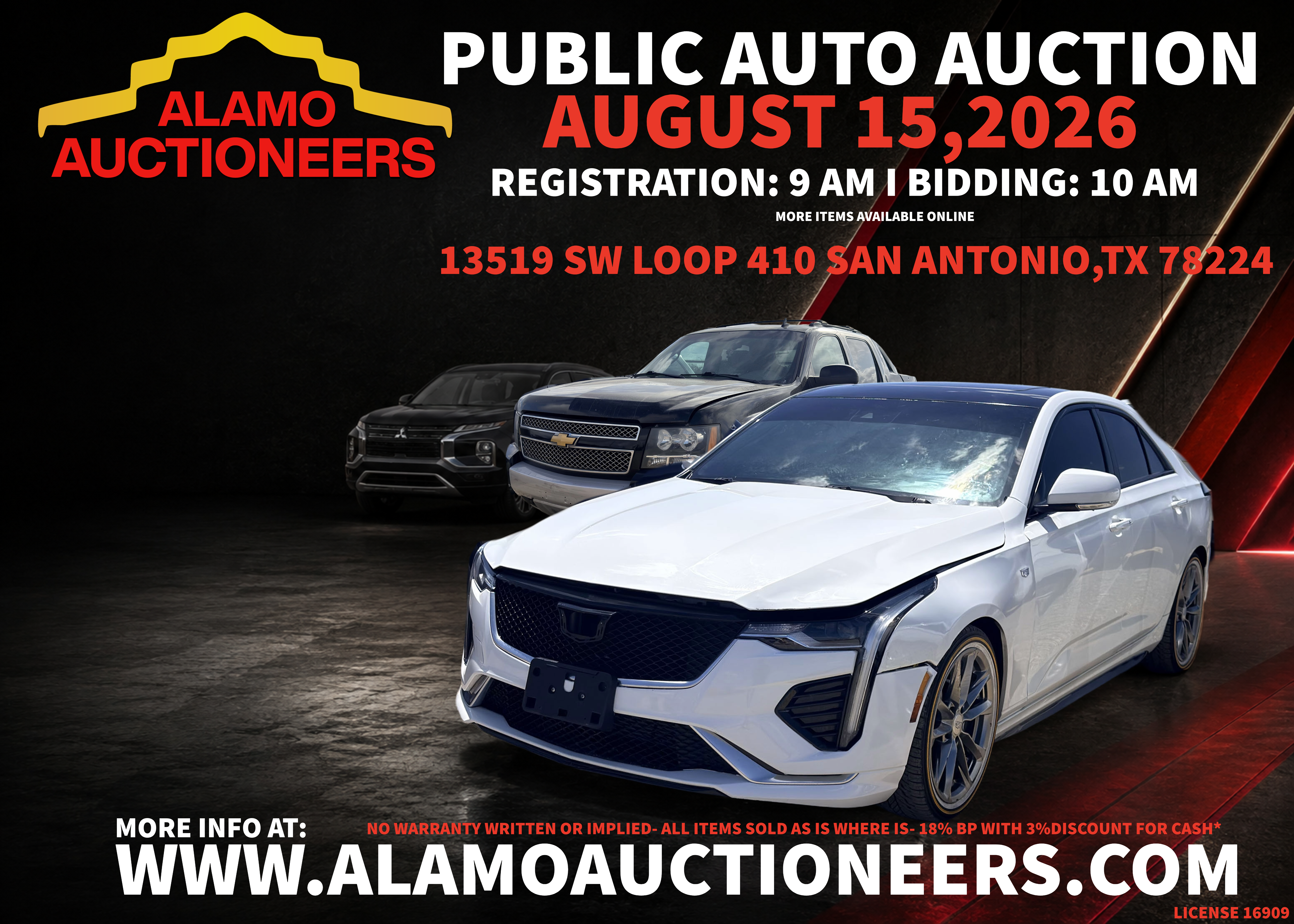 Online Public Auto Auction in San Antonio – August 5, 2026